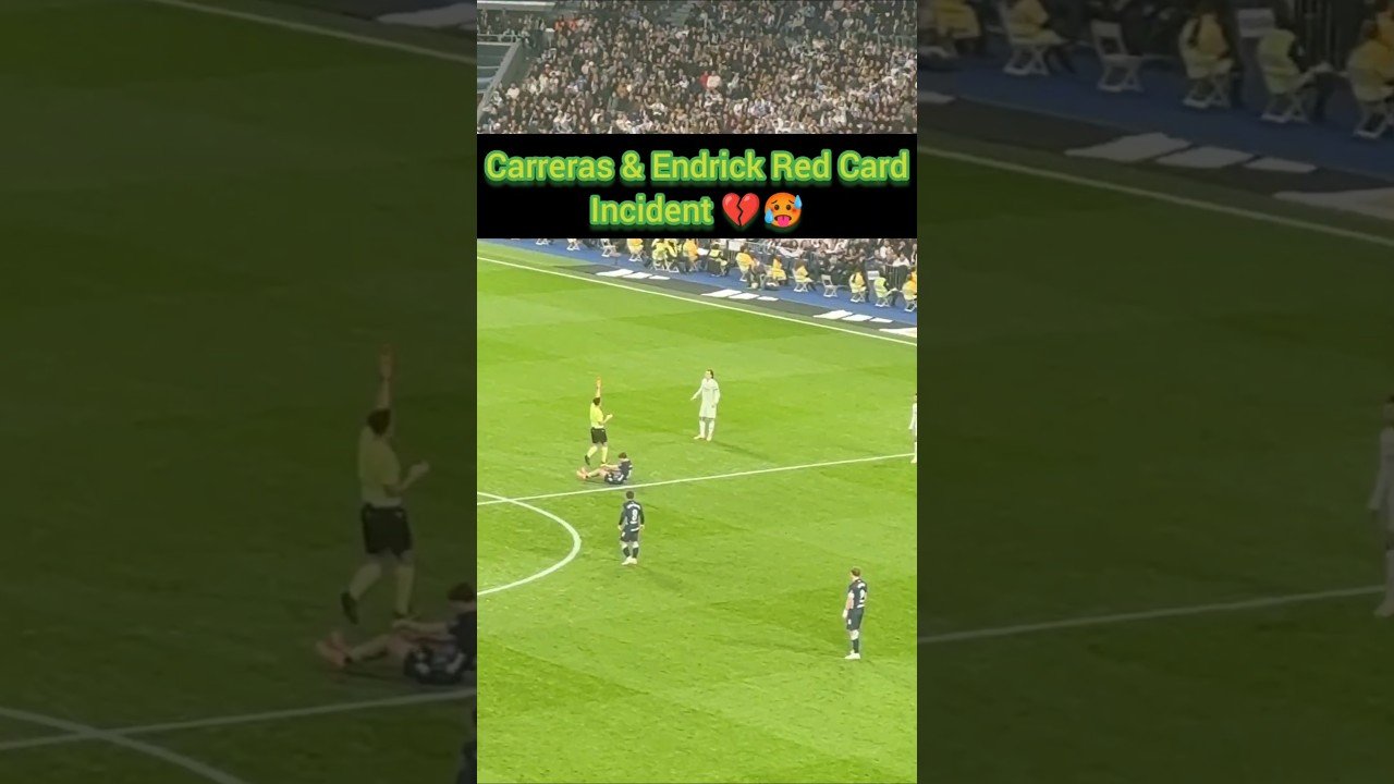 Endrick & Carreras RED CARD Chaos! 🟥😱 | Real Madrid vs Celta Vigo #shorts #realmadrid #football