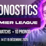 Pronostic football Premier League : Chelsea Everton, Liverpool Brighton, Arsenal,