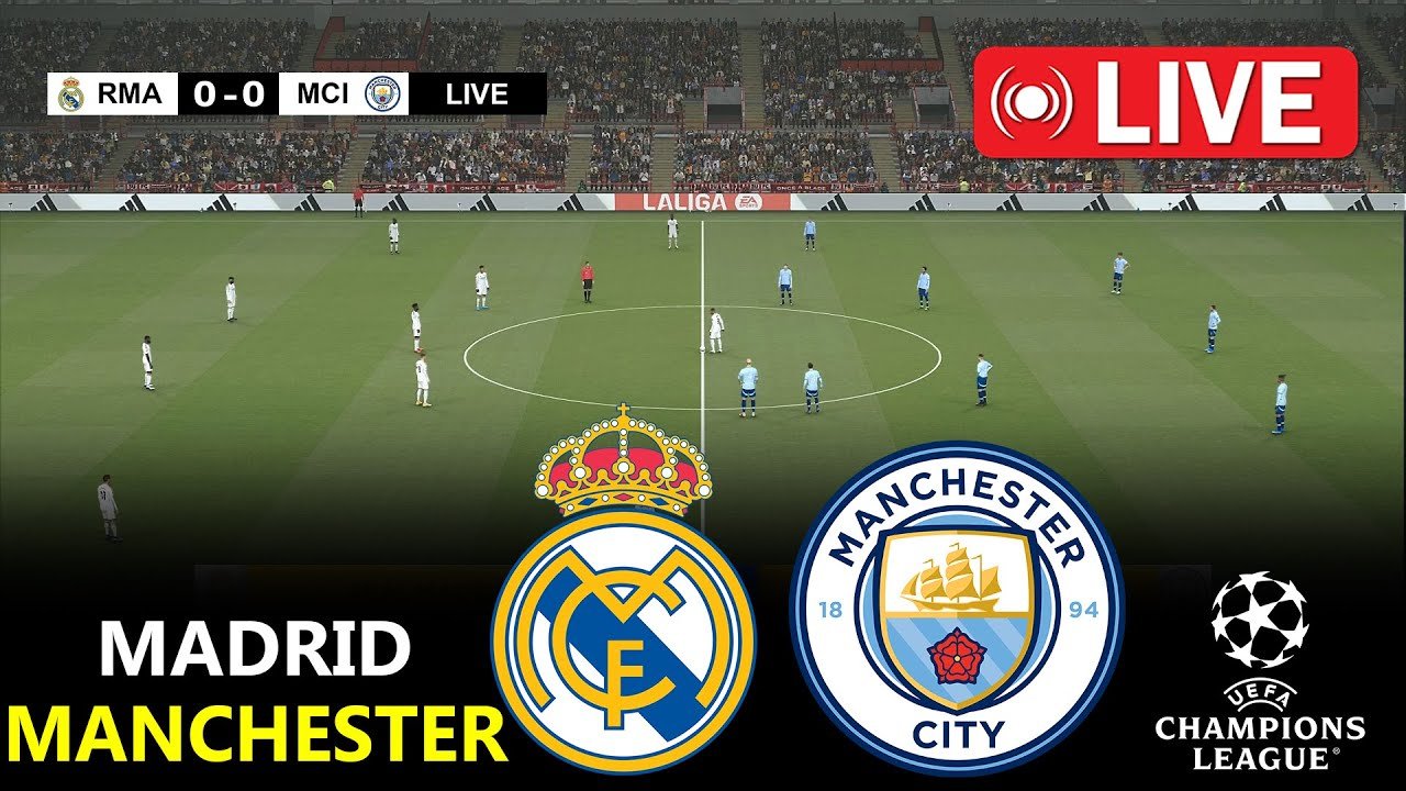 Real Madrid vs Manchester City | Champions League 2025/26 | Ucl Live | PES 21 Simulation