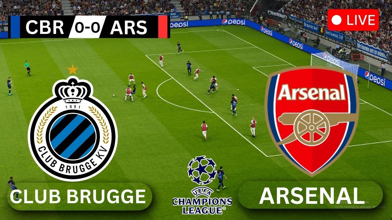 🔴 LIVE: Arsenal vs Brugge | UEFA Champions League 2025 | eFootball PES 2021 Full Match